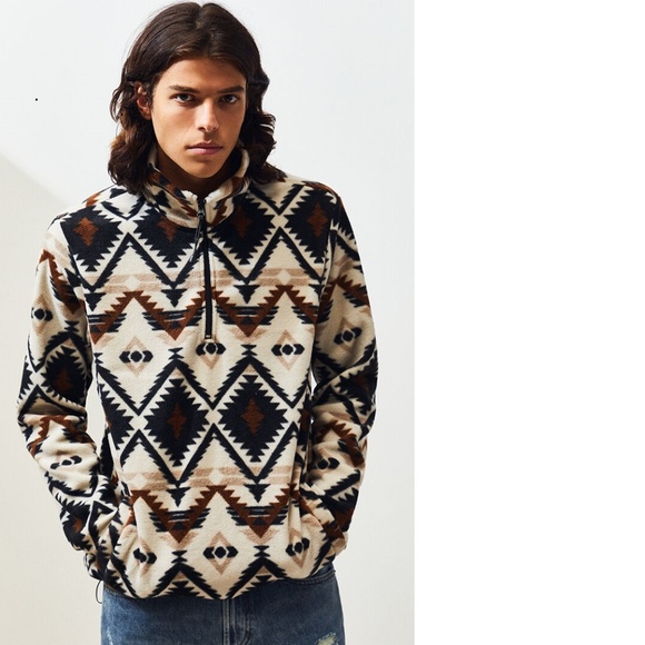 Pacsun Dunes Half Zip Fleece Pullover 